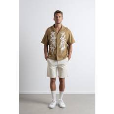 Clean Cut Copenhagen Skjorter Clean Cut Copenhagen Bowling Structured Shirt S/S Mand Kortærmede T-shirts hos Magasin Dark Khaki