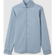 Reiss Draper Durchgeknöpftes Chambray-Hemd mit Waschung