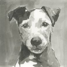 Rosalind Wheeler A Very Neutral Modern Dog VI Framed Art