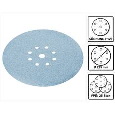 Elverktygstillbehör Festool 205657 Granat P120 Grit PLANEX 8-7/8-Inches (225mm) Diameter Abrasive Sanding Discs, 25-Pack