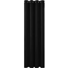 Solid Thermal Insulated Blackout Curtain 52 x 72 in Black