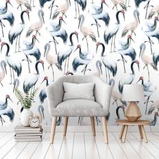 Wallpapers Highland Dunes Blue Storks Wallpaper