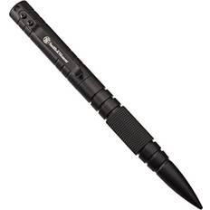 Hunting Smith & Wesson SWPENMPBK 6.1in Aircraft Aluminum Refillable Tactical Pull Cap Pen for Outdoor, Survival, Camping and EDC Black
