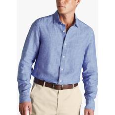 Charles Tyrwhitt Pure Linen Slim Fit Shirt - Cobalt Blue