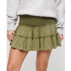 Superdry Skirts Superdry Tiered Jersey Mini Skirt - Khaki Green