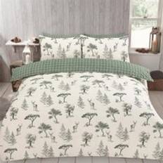 OHS Winter Stag Duvet Cover Green