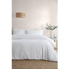 Serene 'Honley Seersucker' Textured Duvet Cover White