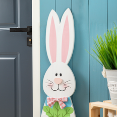 Multicolored Wall Decor GlitzHome 42"H Easter Bunny Wall Decor