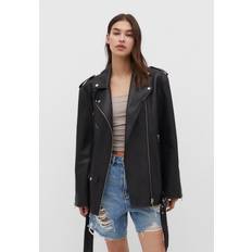 Stradivarius Bikerjacka Läderimitation - Svart