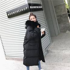 Kappa Kappor & Rockar Kappa Lang polstret frakk til kvinner om vinteren midt lengden tykk koreansk løs bf-frakk