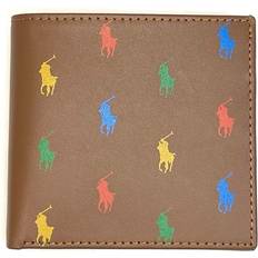 Polo Ralph Lauren Wallets Polo Ralph Lauren Men's Multi Color Pony Soft Leather Card & Notes Wallet Tan