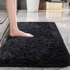 Shaggy Rugs UK BLACK, 60 X 110 Large Shaggy