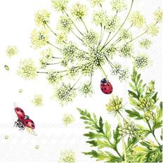 White Paper Napkins Ihr Ladybirds Garden White Print Cocktail Paper Napkins 20 Disposable 3-Ply