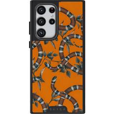 Burga Bitter Apricot Snake Samsung Galaxy S23 Ultra Case, Elite Gunmetal