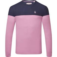 Golf - Pink Tops Original Penguin Colour Block Golf Sweater Gelato Pink Heather OGGSC054-674 Extra