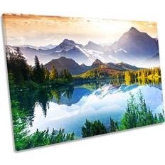 Union Rustic Mountain Landscape Lake Framed Art