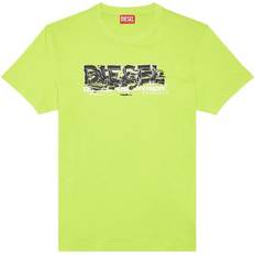 Diesel T-shirt con logo glitchy T-Shirts Uomo Verde