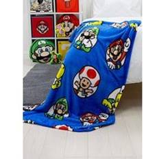 Character World Mario Circles Fleece Blankets Multicolour, Blue
