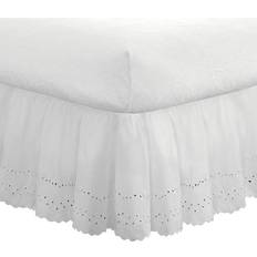 Fresh Ideas FRE30014WHIT02 Bed Skirt Valance Sheet White (190.5x193.04cm)