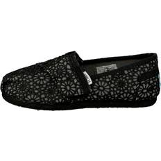 Toms Zapatos para Niños Toms Classics Kids Black Crochet Unisex Slip-On