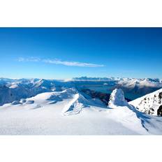 Union Rustic Glacier View Top Mountain in Queenstown, New Zealand Framed Art