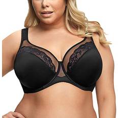 Gorsenia Bras Gorsenia K441 Women's Luisse Black Underwired Full Cup Bra 30L HH UK