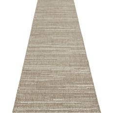 Elle Decoration Machine Woven Linen Indoor Outdoor Rug 80 x 250 cm