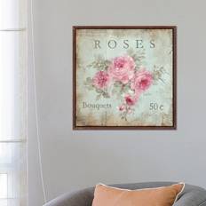 Fleur De Lis Living Rose Bouquets Cents Framed Art