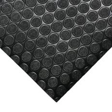 Withstand Floor Heating Flooring Rubber-Cal "Coin-Grip" Vinyl Flooring Roll 2mm x 4ft x 7ft Roll Black