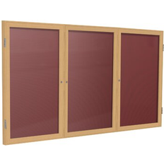 Red Bulletin Boards Ghent Enclosed Cabinet Letter Board Wood/Felt