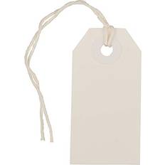 Gift Tags Jam Paper Gift Tag with String Tiny 2 3/4 x 1 3/8 White 10/Pack