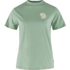 Dame - XXS T-skjorter & Singleter Fjällräven Fox Boxy Logo Tee W Dame, 674 Misty Green