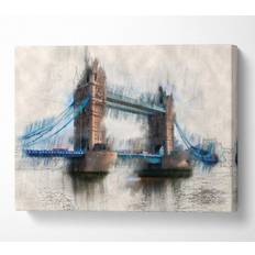 Wallart-Direct Tower Bridge Beige/Multicolour Wall Decor 50.8x81.3cm