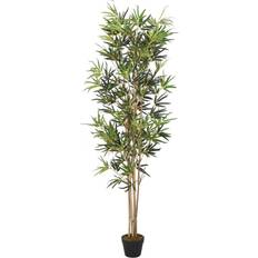 vidaXL Kunstigt Bambustræ 552 Blade 120 cm Grøn