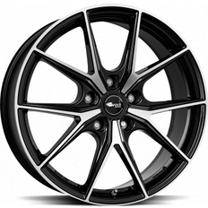 19 tuumaa - 5/120 Auton vanteet Brock B40 Black Full Polish 9.5x19