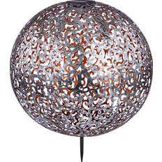 Argento Ornamenti da giardino Globo Solarleuchte Windlicht Solar Garten Kugel orientalsichLED Steckleuchte