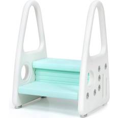 Blue Stools Costway Kids Step Stool Learning Helper w/Armrest for Kitchen