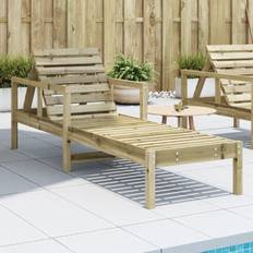 Pin Chaises longues Homie Chaise Longue Transat Avec Dossiers Réglables Et Accourdoirs, Bain De Soleil Jardin Piscine Terrasse Extérieur, Bois De Pin Imprégné