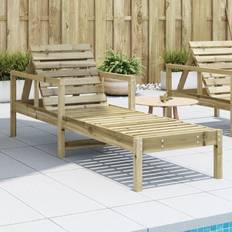 Sun Lounger 199.5 x 62 x 55 cm Impregnated Wood Pine