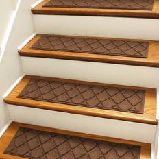 Stair Carpets Bungalow Flooring Waterhog Argyle Dark Tread Brown