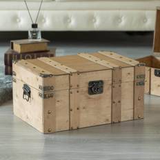 Chests on sale Vintiquewise Natural Small Style Trunk Chest