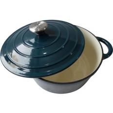 Baumalu gryta Rund form Blågrön med lock 24 cm