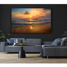'Beach Waves Sunset' Photographic Print on