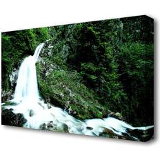 East Urban Home 'Mountain Waterfall Gush' Print Framed Art