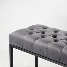 Grey Settee Benches Ebern Designs Gepolsterte Sofabank