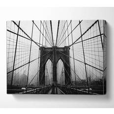 Borough Wharf Brooklyn Bridge Perfection Watercolour Framed Art