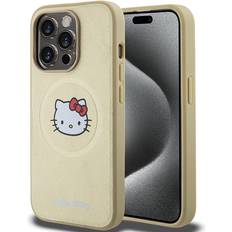 Hello Kitty apple iphone 14 pro max leather head magsafe case cover gold