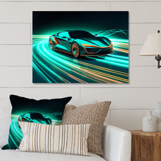 Ivy Bronx Teal Neon Exotic Car I Neon Wall Decor