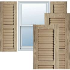 Windows Ekena Millwork 12 W H Rustic Two Equal Window Shutter Height 43"