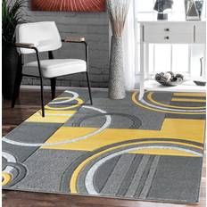 GLORY RUGS Area Modern Soft Hand Carved Yellow